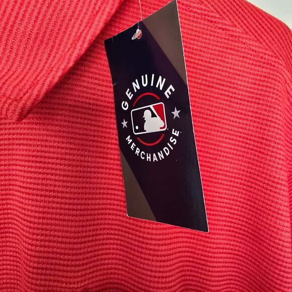 Washington Senators Men's Majestic SS 2 Button Polo Shirt Poly Red Sz 2XL NWT - Picture 3 of 7